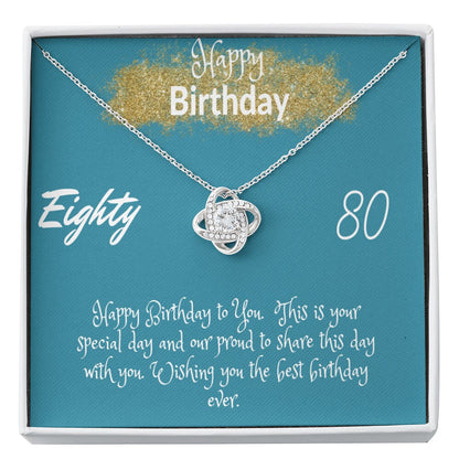 Love Knot, 80th Birthday For Her Gift, 80th Birthday Gift For Her, Eighteenth Birthday