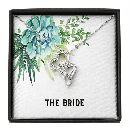 The Bride, CZ Cubic Zirconia Necklace, Bridal Heart Necklace, Crystal Jewelry