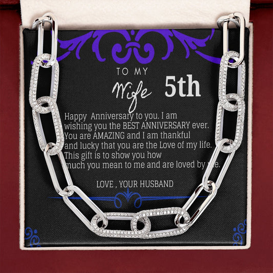 5th Year Anniversary Gift for Wife
