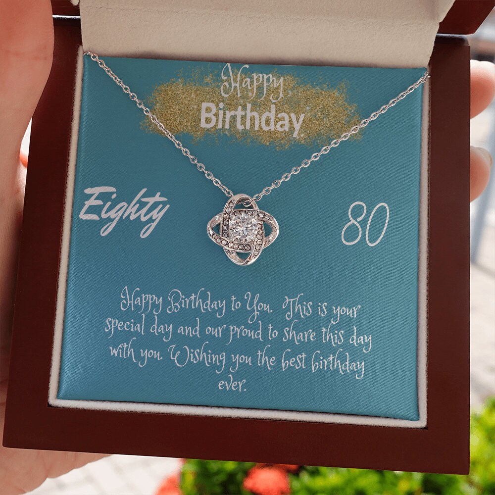Love Knot, 80th Birthday For Her Gift, 80th Birthday Gift For Her, Eighteenth Birthday