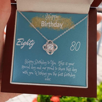Love Knot, 80th Birthday For Her Gift, 80th Birthday Gift For Her, Eighteenth Birthday