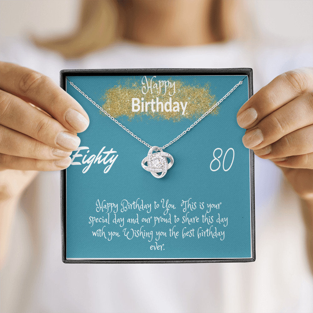 Love Knot, 80th Birthday For Her Gift, 80th Birthday Gift For Her, Eighteenth Birthday