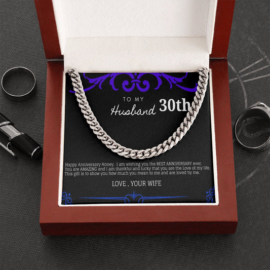 30 Year Anniversary Gift for Husband