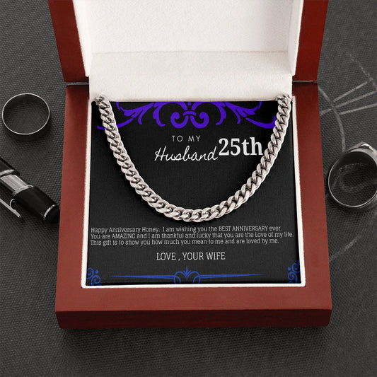 25th Year Anniversary Gift for Husband