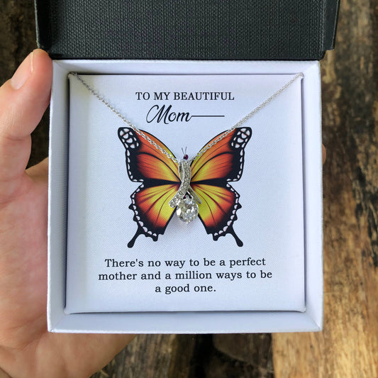 BIRTHDAY MOM Necklace, Message Card Mom, Alluring Beauty Necklace, Gift for Mom, Mama Necklace