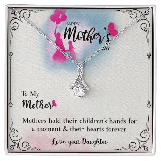 BIRTHDAY MOM Necklace, Message Card Mom, Alluring Beauty Necklace