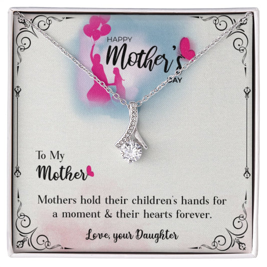BIRTHDAY MOM Necklace, Message Card Mom, Alluring Beauty Necklace