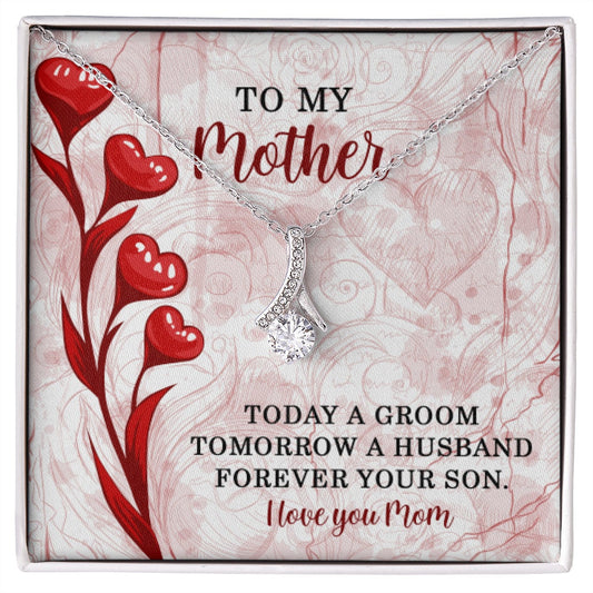 BIRTHDAY MOM Necklace, Message Card Mom, Alluring Beauty Necklace