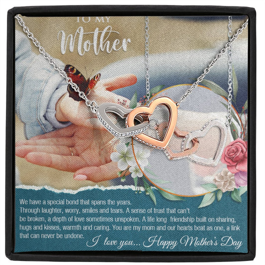 MOTHER DAY, Mother's Day Gift, To My Mother, Double Heart Necklace, Gifts for Mom