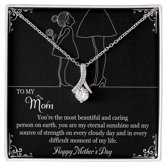 MOTHER DAY, Mother's Day Necklace, Message Card Mom, Love Knot Necklace