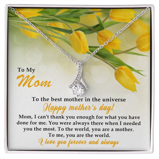 MOTHER DAY, Mother's Day Necklace, Message Card Mom, Women's Gift