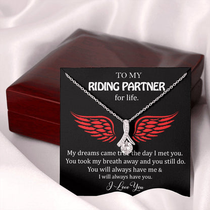 To My Riding Partner, Harley Lovers, Alluring Beauty, Message Card Necklace