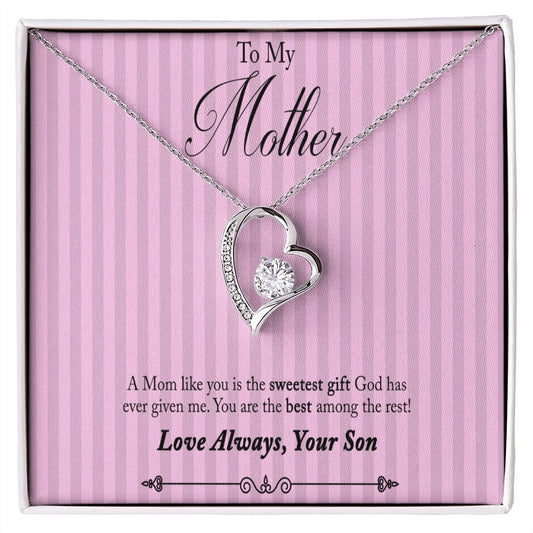 BIRTHDAY MOM Necklace, To A Beautiful Mom, To My Mother, Gift Mother