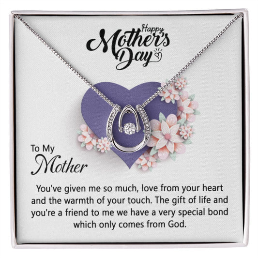 MOTHER DAY, Mother's Day Necklace, Message Card Mom, Lucky Necklace