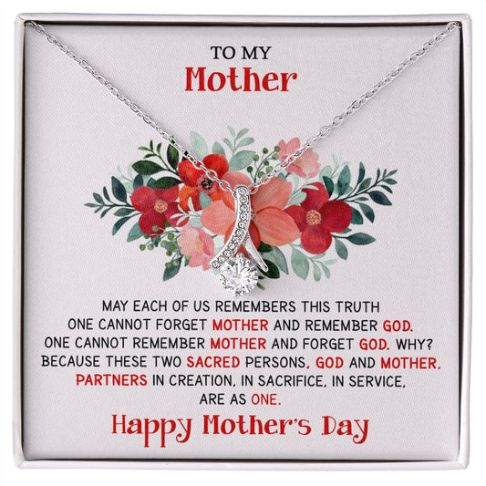 MOTHER DAY, Mother's Day Necklace, Message Card Mom, To My Mother