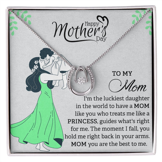 MOTHER DAY, Mother's Day Necklace, Message Card Mom, Lucky Necklace