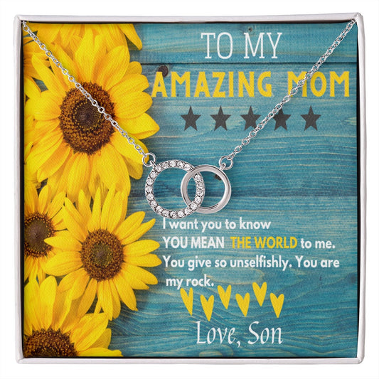 To My Amazing Mom Beautiful Creative Necklace, Thank you and Love You So Much